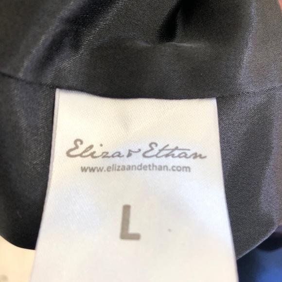 Eliza and Ethan Blue Asymmetrical Zip Dress - Picture 4 of 5